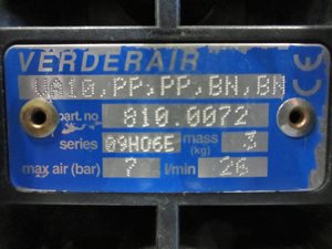 Verderair VA 10 kunststof membraanpomp