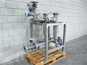 Filterset met 2x DN100 haakse buisfilter