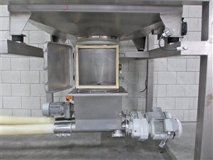 Big bag losstation met 2 flexibele uitvoerschroeven