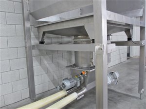 Big bag losstation met 2 flexibele uitvoerschroeven