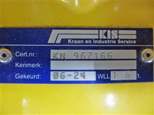 Big Bag hijstraverse - 1600 kg hijsvermogen