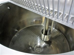150 liter rvs tank met stuwstraalmenger