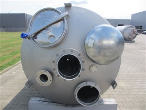 Rvs silo met steile conus 4000 liter
